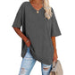 25 nouveaux t-shirts amples à col en V pour femmes