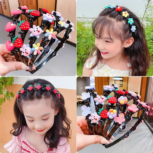 🌺 Barrette tressée enfant – Design soigné, matière douce & sans tirage ✨