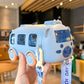 🎁 Meilleurs cadeaux pour les enfants 🚌 Bouteille d'eau portable en forme de bus avec sangle de transport