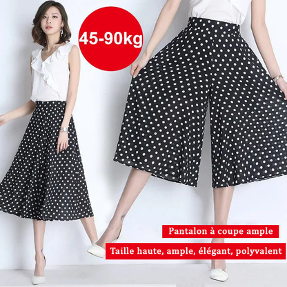 🔥Vente à chaud🔥Jupe-culotte en mousseline plissée à taille haute élastique pour femmes