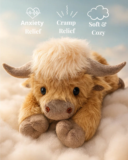 🎁Joli jouet en peluche représentant une vache des Highlands