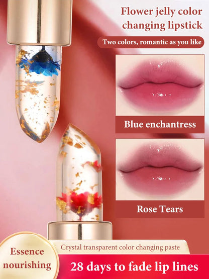 🔥Offre de réduction🌸Rouge à lèvres changeant de couleur de fleur