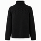 Pull en maille col roulé décontracté de couleur unie