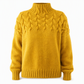 Pull en maille col roulé décontracté de couleur unie