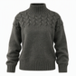 Pull en maille col roulé décontracté de couleur unie