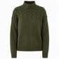 Pull en maille col roulé décontracté de couleur unie