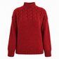 Pull en maille col roulé décontracté de couleur unie