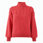 Pull en maille col roulé décontracté de couleur unie