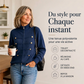 Veste en maille décontractée à double fermeture éclair pour femme