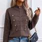 Veste en maille décontractée à double fermeture éclair pour femme
