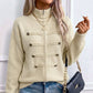 Veste en maille décontractée à double fermeture éclair pour femme